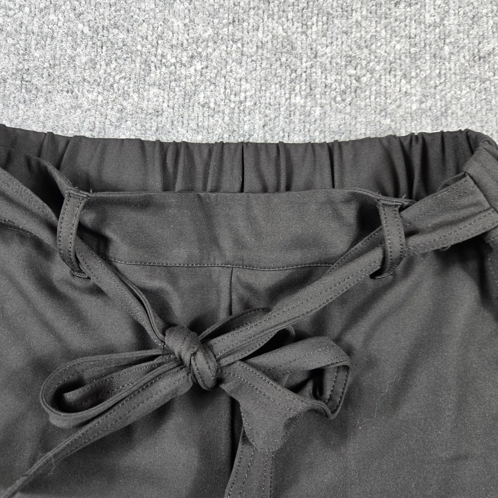 Joes & CO. Wide Leg Tie Waist Pants Womens L Black Stretch Trousers - Picture 5 of 13